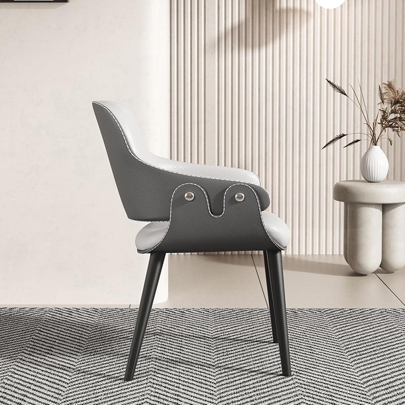 Chaise de salle à manger de style contemporain chaise de salle à manger avec des jambes en métal pour cuisine