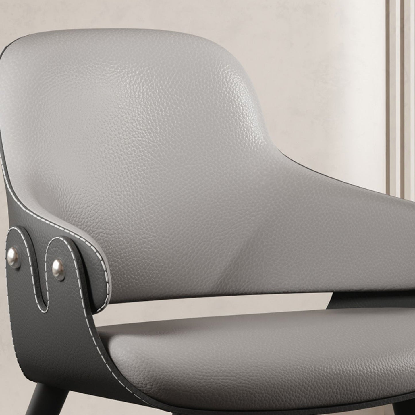 Chaise de salle à manger de style contemporain chaise de salle à manger avec des jambes en métal pour cuisine