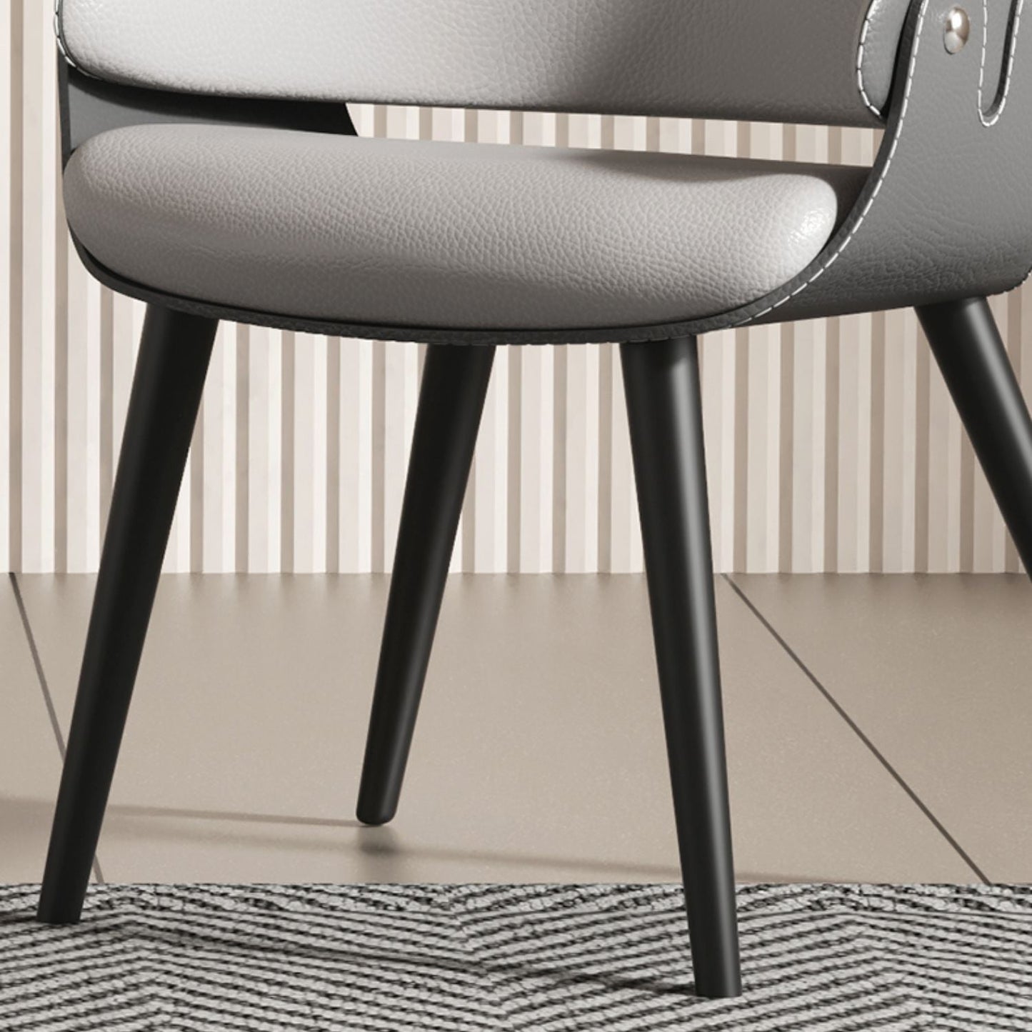 Chaise de salle à manger de style contemporain chaise de salle à manger avec des jambes en métal pour cuisine