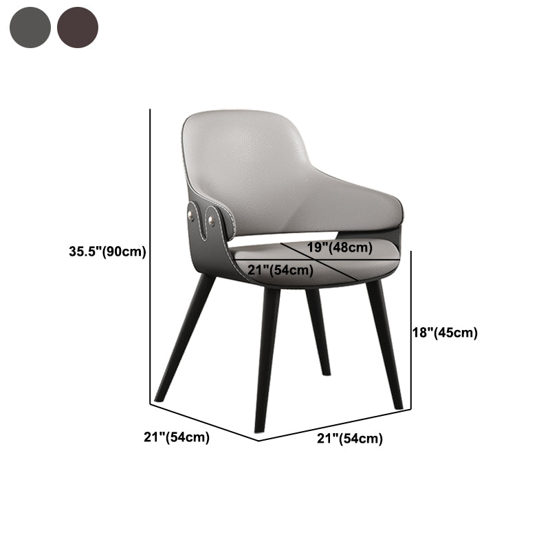 Chaise de salle à manger de style contemporain chaise de salle à manger avec des jambes en métal pour cuisine
