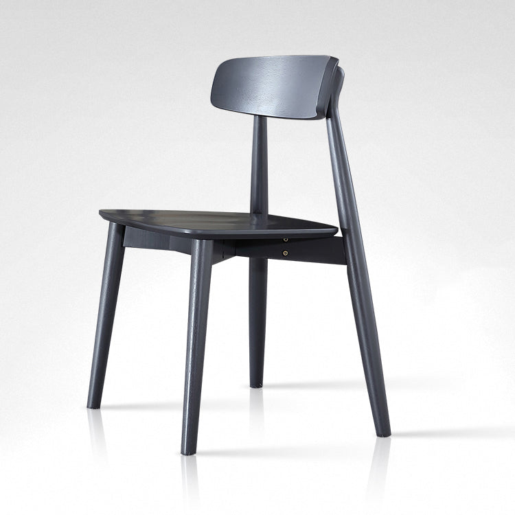 Eigentijdse stijl eetkamerstoel armloze eetkamerstoel met houten benen voor keuken