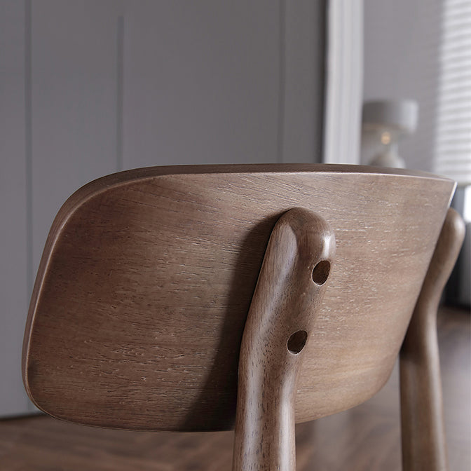 Eigentijdse stijl eetkamerstoel armloze eetkamerstoel met houten benen voor keuken