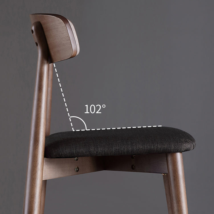 Eigentijdse stijl eetkamerstoel armloze eetkamerstoel met houten benen voor keuken