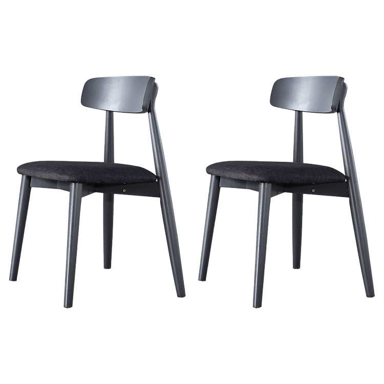 Eigentijdse stijl eetkamerstoel armloze eetkamerstoel met houten benen voor keuken