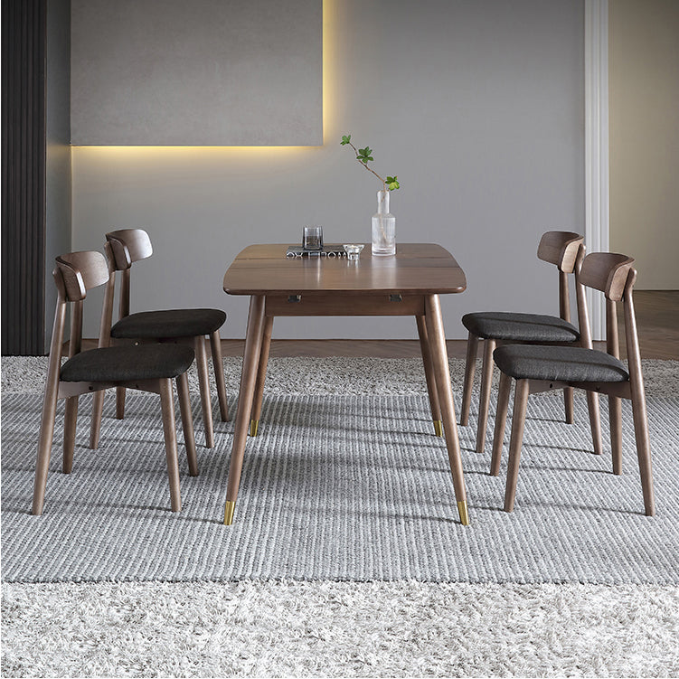 Eigentijdse stijl eetkamerstoel armloze eetkamerstoel met houten benen voor keuken