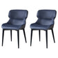 Modern Dining Room Chair Faux Leather and Metal Side Chair for Home
