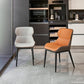 Modern Dining Room Chair Faux Leather and Metal Side Chair for Home
