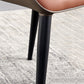 Modern Dining Room Chair Faux Leather and Metal Side Chair for Home