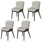 Modern Dining Room Chair Faux Leather and Metal Side Chair for Home