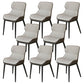 Modern Dining Room Chair Faux Leather and Metal Side Chair for Home