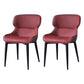 Modern Dining Room Chair Faux Leather and Metal Side Chair for Home