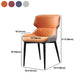 Modern Dining Room Chair Faux Leather and Metal Side Chair for Home