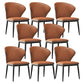 Contemporary Dining Chairs Armless Dining Chairs with Metal Legs for Kitchen Orange 8 Piece Set Clearhalo 'Dining Chairs' 'Dining Tables & Seating' 'dining_chair' 'furn' 'furn_dining_chair' 'Furniture' 'Kitchen & Dining Furniture' 5877521