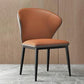 Contemporary Dining Chairs Armless Dining Chairs with Metal Legs for Kitchen Orange 1 Piece Clearhalo 'Dining Chairs' 'Dining Tables & Seating' 'dining_chair' 'furn' 'furn_dining_chair' 'Furniture' 'Kitchen & Dining Furniture' 5877522
