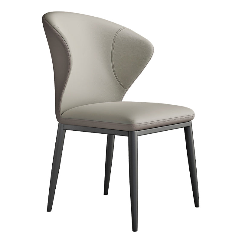 Contemporary Dining Chairs Armless Dining Chairs with Metal Legs for Kitchen Clearhalo 'Dining Chairs' 'Dining Tables & Seating' 'dining_chair' 'furn' 'furn_dining_chair' 'Furniture' 'Kitchen & Dining Furniture' 5877524