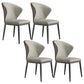Contemporary Dining Chairs Armless Dining Chairs with Metal Legs for Kitchen Grey 4 Piece Set Clearhalo 'Dining Chairs' 'Dining Tables & Seating' 'dining_chair' 'furn' 'furn_dining_chair' 'Furniture' 'Kitchen & Dining Furniture' 5877525