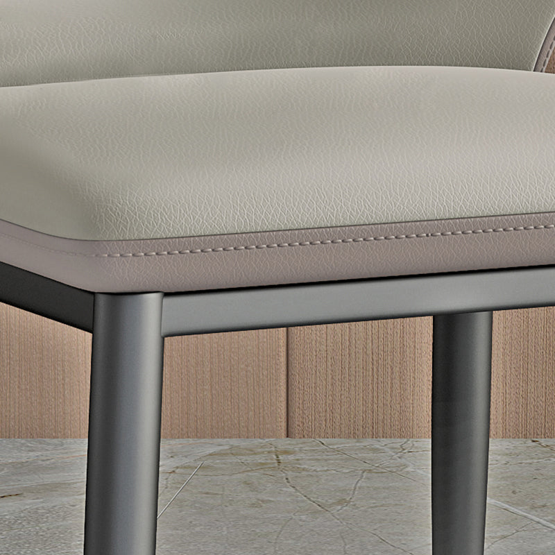 Contemporary Dining Chairs Armless Dining Chairs with Metal Legs for Kitchen Clearhalo 'Dining Chairs' 'Dining Tables & Seating' 'dining_chair' 'furn' 'furn_dining_chair' 'Furniture' 'Kitchen & Dining Furniture' 5877526