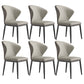 Contemporary Dining Chairs Armless Dining Chairs with Metal Legs for Kitchen Grey 6 Piece Set Clearhalo 'Dining Chairs' 'Dining Tables & Seating' 'dining_chair' 'furn' 'furn_dining_chair' 'Furniture' 'Kitchen & Dining Furniture' 5877527