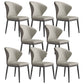 Contemporary Dining Chairs Armless Dining Chairs with Metal Legs for Kitchen Grey 8 Piece Set Clearhalo 'Dining Chairs' 'Dining Tables & Seating' 'dining_chair' 'furn' 'furn_dining_chair' 'Furniture' 'Kitchen & Dining Furniture' 5877529