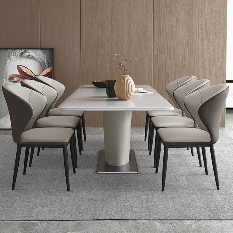 Contemporary Dining Chairs Armless Dining Chairs with Metal Legs for Kitchen Clearhalo 'Dining Chairs' 'Dining Tables & Seating' 'dining_chair' 'furn' 'furn_dining_chair' 'Furniture' 'Kitchen & Dining Furniture' 5877534