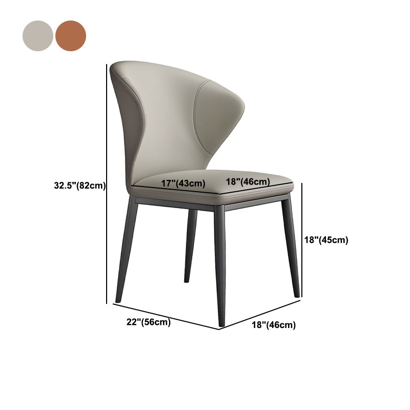 Contemporary Dining Chairs Armless Dining Chairs with Metal Legs for Kitchen Clearhalo 'Dining Chairs' 'Dining Tables & Seating' 'dining_chair' 'furn' 'furn_dining_chair' 'Furniture' 'Kitchen & Dining Furniture' 5877535