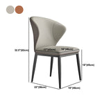 Contemporary Dining Chairs Armless Dining Chairs with Metal Legs for Kitchen Clearhalo 'Dining Chairs' 'Dining Tables & Seating' 'dining_chair' 'furn' 'furn_dining_chair' 'Furniture' 'Kitchen & Dining Furniture' 5877535