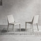 Matte Finish Modern Indoor Chair Faux Leather Solid Back Dining Chair
