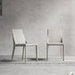 Matte Finish Modern Indoor Chair Faux Leather Solid Back Dining Chair