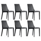 Matte Finish Modern Indoor Chair Faux Leather Solid Back Dining Chair