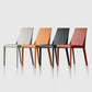 Matte Finish Modern Indoor Chair Faux Leather Solid Back Dining Chair