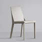 Matte Finish Modern Indoor Chair Faux Leather Solid Back Dining Chair
