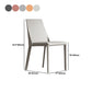 Matte Finish Modern Indoor Chair Faux Leather Solid Back Dining Chair