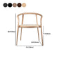 Open Back Dining Arm Chair Solid Wood Dining Room Chair for Home