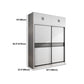 White Modern Wardrobe Armoire Engineered Wood Sliding Door Wardrobe with Drawer