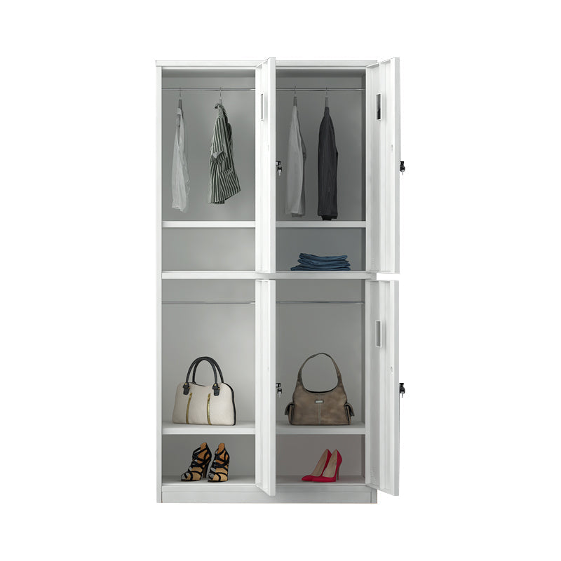 Metal Contemporary Indoor Cabinet Grey Hinged Door Storage Cabinet
