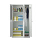 Metal Contemporary Indoor Cabinet Grey Hinged Door Storage Cabinet