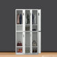 Metal Contemporary Indoor Cabinet Grey Hinged Door Storage Cabinet