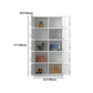 Metal Contemporary Indoor Cabinet Grey Hinged Door Storage Cabinet