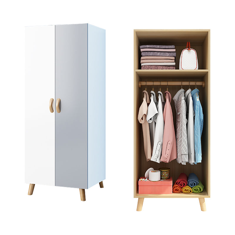 Engineered Wood Armoire for Home Modern Cabinet with Wooden Legs