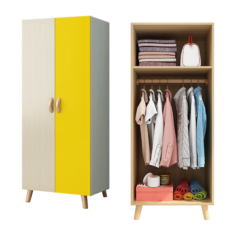 Engineered Wood Armoire for Home Modern Cabinet with Wooden Legs