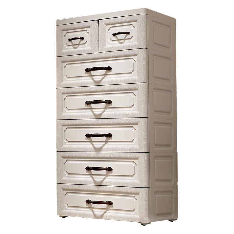 Plastic Storage Cabinet Contemporary Wardrobe Cabinet with Drawer for Home