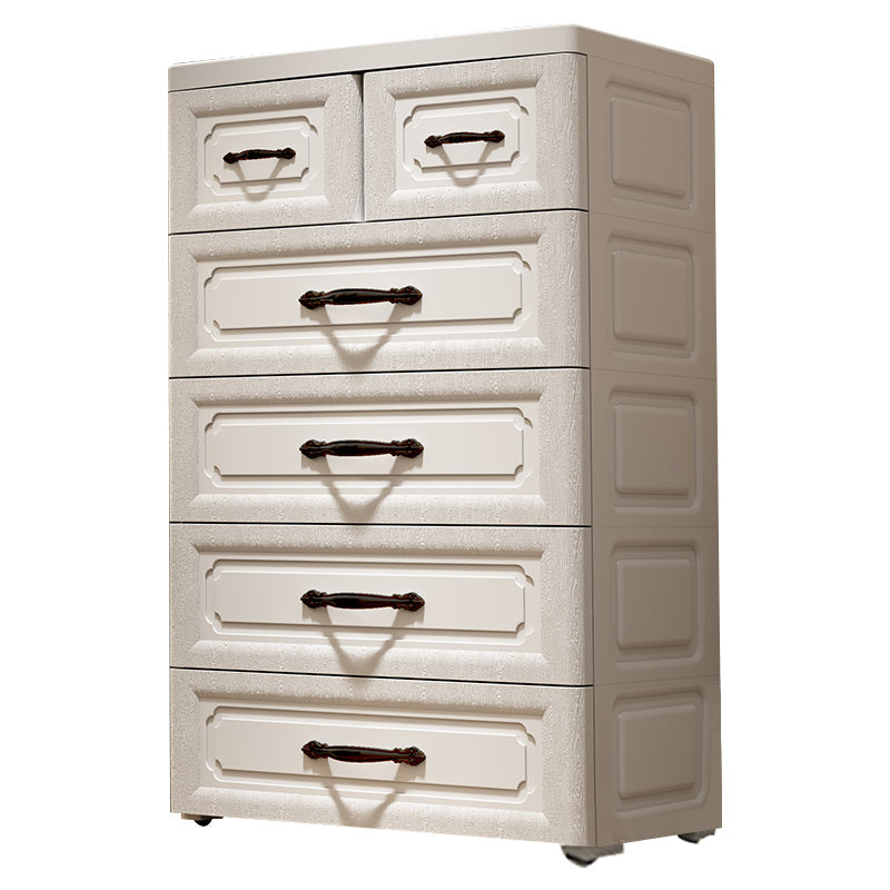 Plastic Storage Cabinet Contemporary Wardrobe Cabinet with Drawer for Home