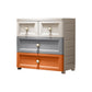 Plastic Storage Cabinet Contemporary Wardrobe Cabinet with Drawer for Home