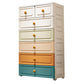 Plastic Storage Cabinet Contemporary Wardrobe Cabinet with Drawer for Home