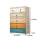 Plastic Storage Cabinet Contemporary Wardrobe Cabinet with Drawer for Home