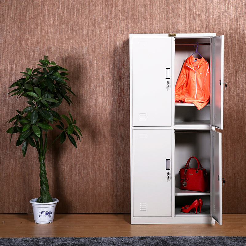 Metal Wardrobe Cabinet Contemporary Grey Wardrobe Armoire for Home Clearhalo 'Armoires & Wardrobes' 'armoires_wardrobes' 'Bedroom Furniture' 'furn' 'furn_armoires_wardrobes' 'Furniture' 5877774