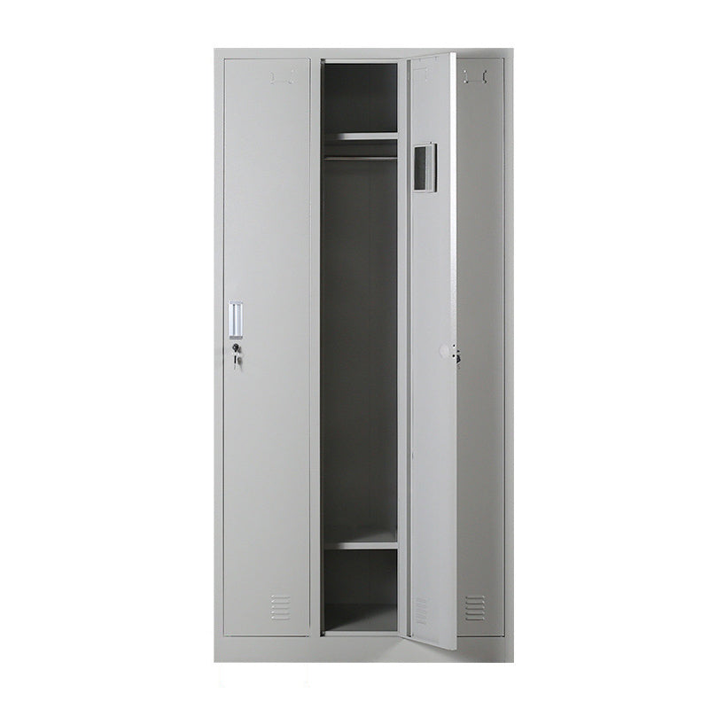 Metal Wardrobe Cabinet Contemporary Grey Wardrobe Armoire for Home 3 Clearhalo 'Armoires & Wardrobes' 'armoires_wardrobes' 'Bedroom Furniture' 'furn' 'furn_armoires_wardrobes' 'Furniture' 5877776