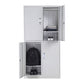 Metal Wardrobe Cabinet Contemporary Grey Wardrobe Armoire for Home 4 Clearhalo 'Armoires & Wardrobes' 'armoires_wardrobes' 'Bedroom Furniture' 'furn' 'furn_armoires_wardrobes' 'Furniture' 5877780