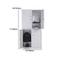 Metal Wardrobe Cabinet Contemporary Grey Wardrobe Armoire for Home Clearhalo 'Armoires & Wardrobes' 'armoires_wardrobes' 'Bedroom Furniture' 'furn' 'furn_armoires_wardrobes' 'Furniture' 5877787