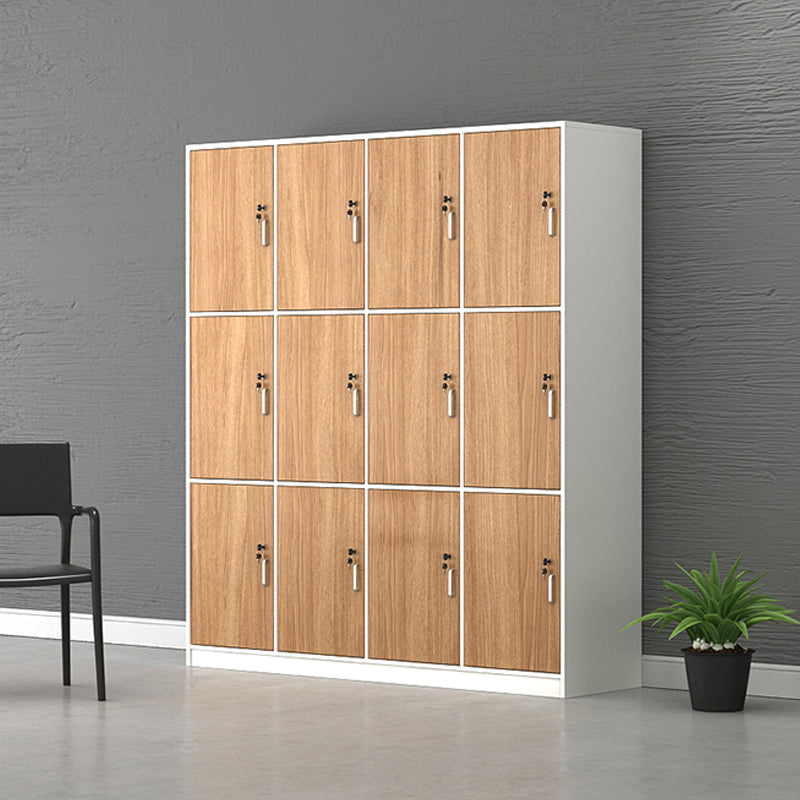 Armoire de rangement brun contemporain fabriqué en bois à charnière armoire à porte à charnière